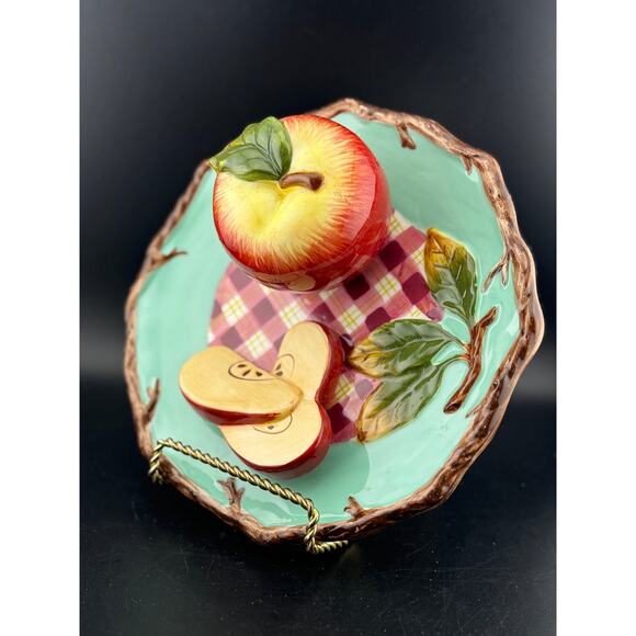Vintage Baum Bros. Decorative 3D Apple Plate - Picture 5 of 7